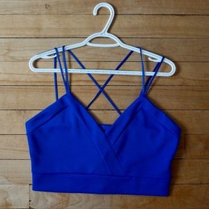 Express Royal Blue Crop Top